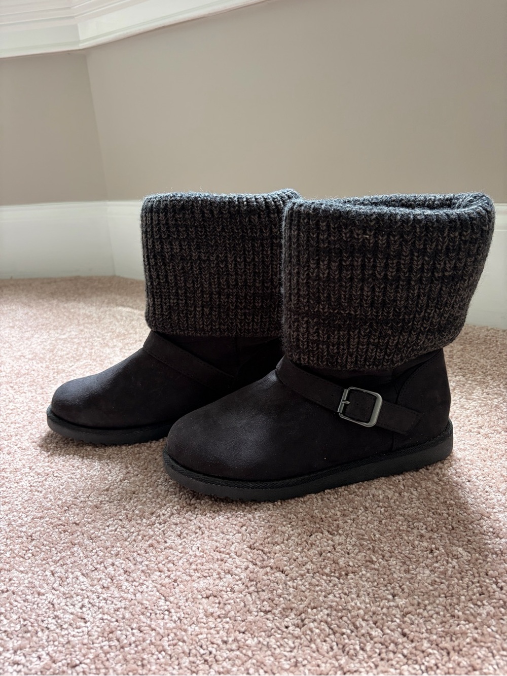 Mossimo Supply Co. Women's Fold-Over Knilt Cuff Boots - Dark Gray
